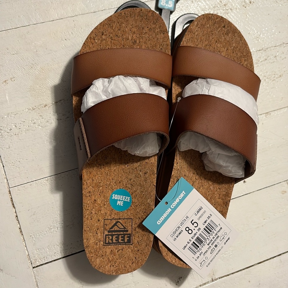 Reef double strap platform sandals